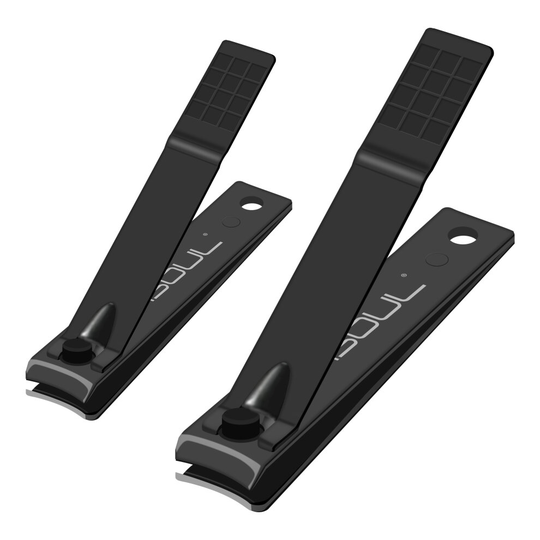 iSOUL 2 Pcs Nail Clippers Set Fingernail & Toenail Clippers High Carbon Steel Perfect Grip Nail Cutters Sharp Nail Trimmer for Men and Women