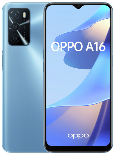 SIM Free OPPO A16 32GB Mobile Phone - Blue