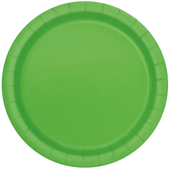 Round Dinner Plates 8-5/8" 8/Pkg-Lime Green