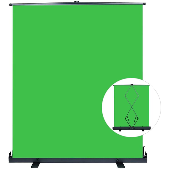 Green Screen Pull Up Chromakey Background 154x200cm Chroma Greenscreen