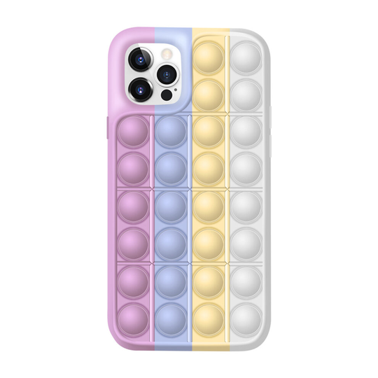 (4, iPhone 13 Mini) iPhone13 Pop Fidget Silicone Rainbow Phone Case Cover