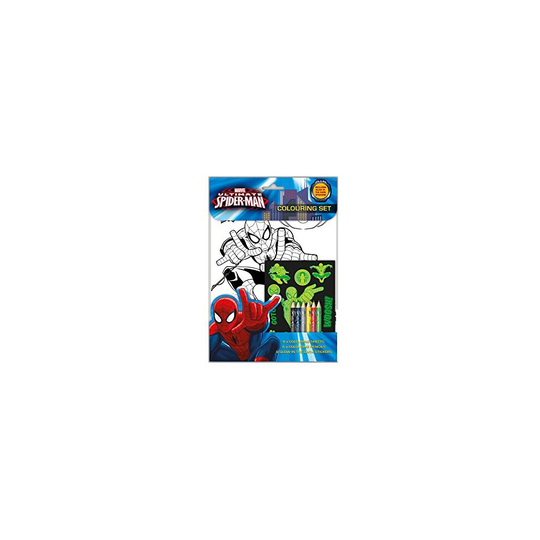 Ultimateimate Spiderman Marvel Colouring Set, Blue