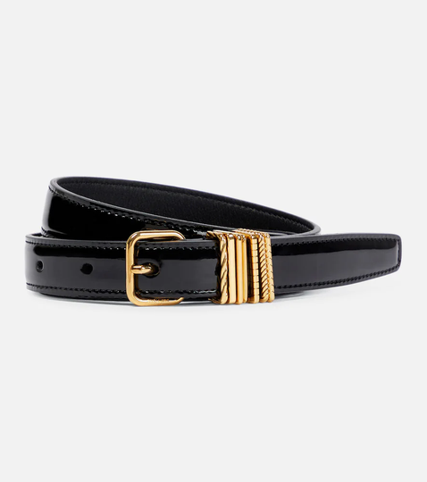 Patent leather belt