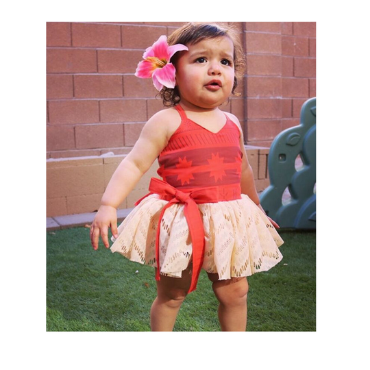 (Flower, 2-3 Years) Jurebecia Baby Girls Moana Costume Dress Up Kids Halter Neck Backless Birthday Party Dresses Hallween Christmas Cosplay Summer Sun