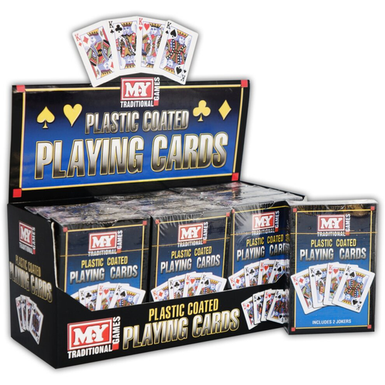 (Set of 12 Decks) The Magic Toy Shop Plastic Coated Playing Cards Classic Playing Cards 52 Cards with Two Jokers