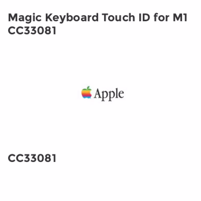 Apple Magic Keyboard Touch ID for M1 CC33081