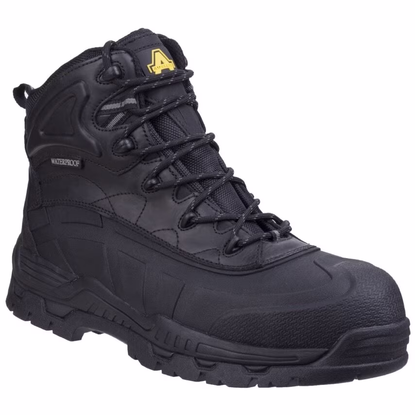 Amblers Safety FS430 Hybrid Waterproof Non-metal Safety Boots Black Size 4