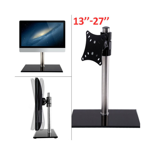 13-27'' Single Computer Monitors Stand Arm Mount Desk Screen LED TV Bracket UK