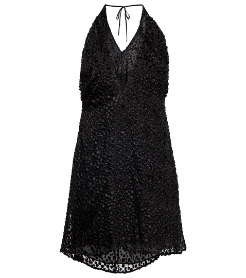 Flocked minidress
