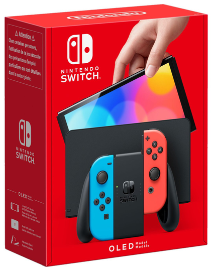Nintendo Switch OLED Console - Neon Blue & Neon Red