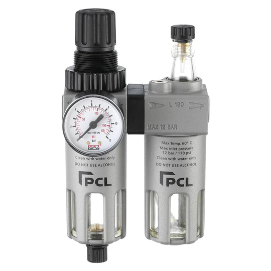 PCL ATCFRL6 1/4 Air Treatment Filter/Regulator + Lubricator