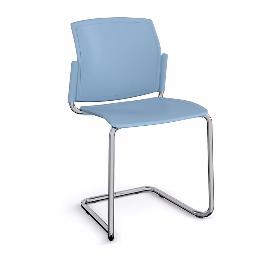 Dams MTO Santana 4 Leg Mobile Chair with Plastic Seat and Back, Black Frame with