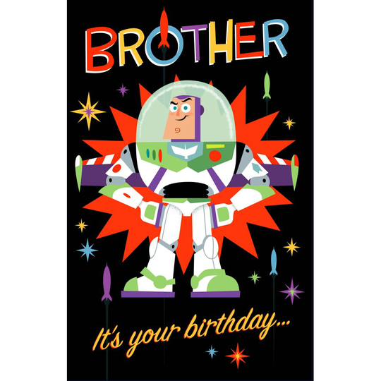 Disney Toy Story Buzz Brother Birthday Greeting Card Disney Character Cards