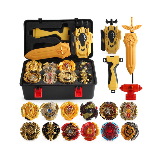 12pcs Gyro Burst Beyblade Set With Grip Launcher And Portable Box Case