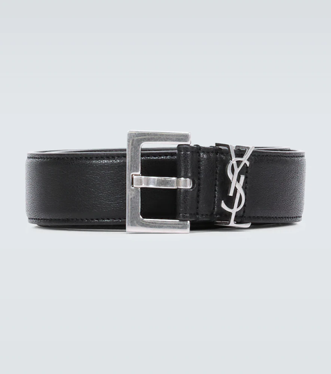 Slim leather belt