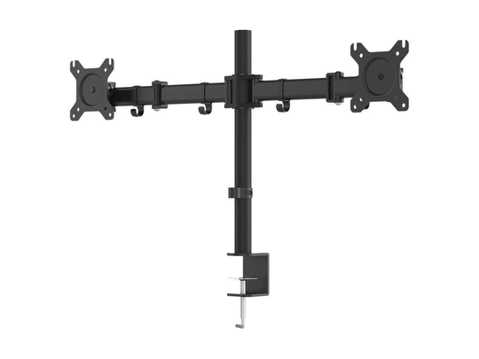 Essential Dual Monitor Articulating Arm Desk Mount | 180° Swivel | 360° Rotation