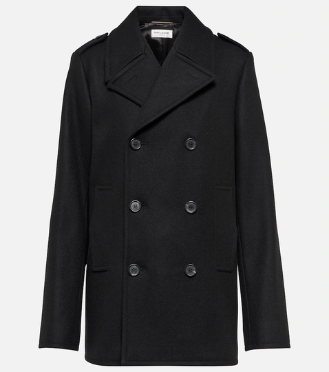 Double-breasted wool jacket