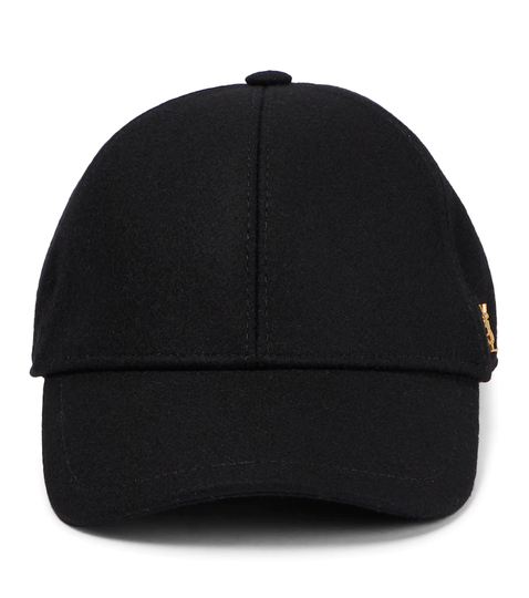Wool-blend felt baseball cap
