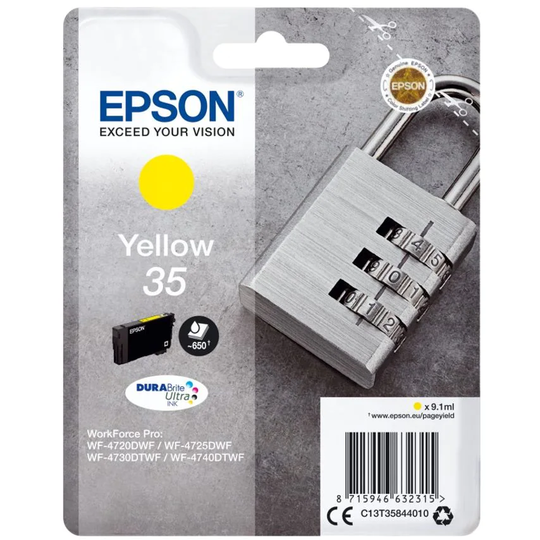 Epson Epson 35 Padlock Yellow Standard Capacity Ink Cartridge 9ml - C13T35844010