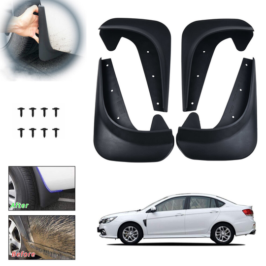 Set of 4Pcs Universal Fit Car Mud Flaps Splash Guards For Front and Rear Tires
