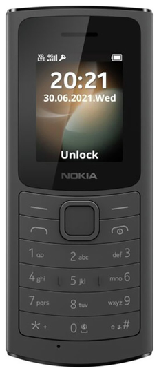 Vodafone Nokia 110 Mobile Phone - Black