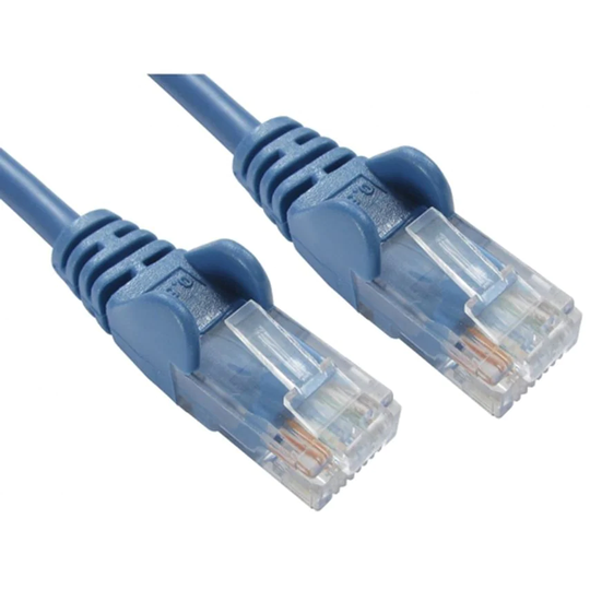 Cables Direct 5 Cables 0.5M Network 5E Moulded Boot Blue