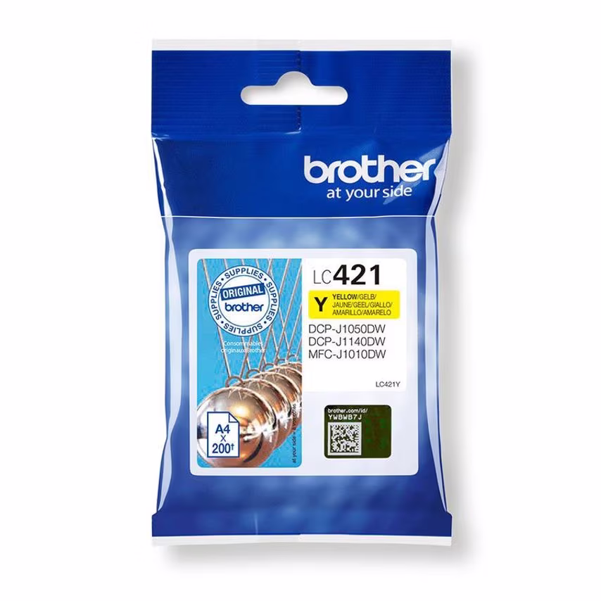 Brother Standard Capacity Yellow Ink Cartridge 200 pages - LC421Y