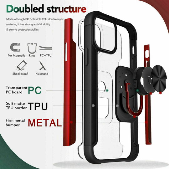 (Hybrid Shockproof Armor Phone Case Cover For iPhone XR) Hybrid Shockproof Armor Phone Case Cover For iPhone 12, 12 Pro, 11 & XR UK