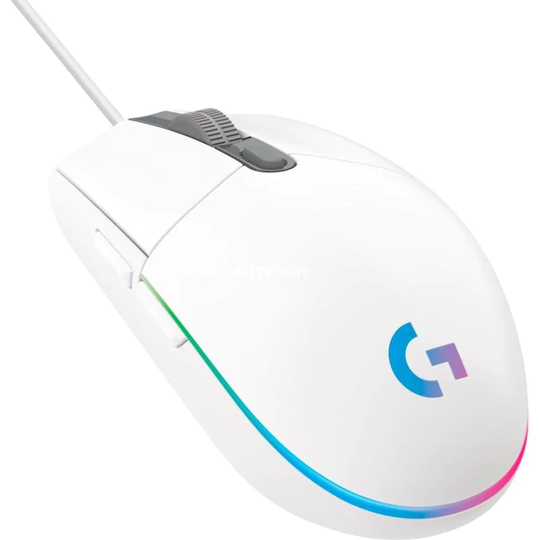 Logitech G203 Lightsync USBA 8000 DPI Mouse White
