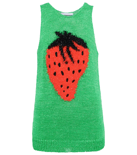 Intarsia knit sweater vest