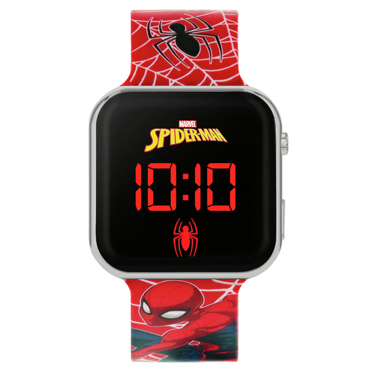 Disney Marvel Spiderman Kid's Red Silicone Strap Watch