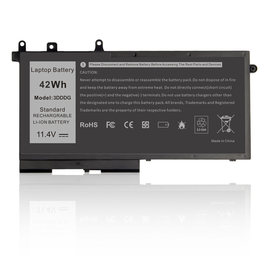 FUTUREBATT Laptop Battery for Dell Latitude E5280 E5480 E5490 E5580 3DDDG 3VC9Y 3 Cells 42Wh