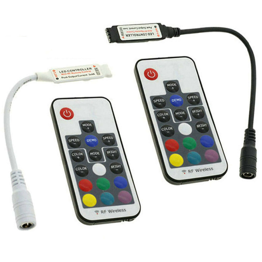 (Black) 17key RF Wireless Controller For LED Strip Light