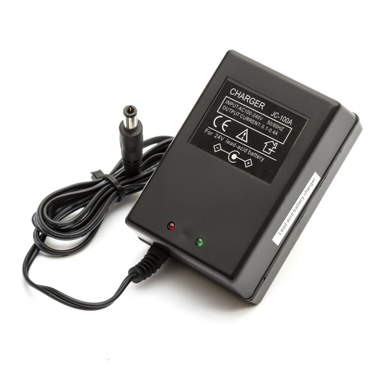 Battery Charger 24 Volt 0.1 - 0.4 Amp Lead Acid Female Plug UK Plug