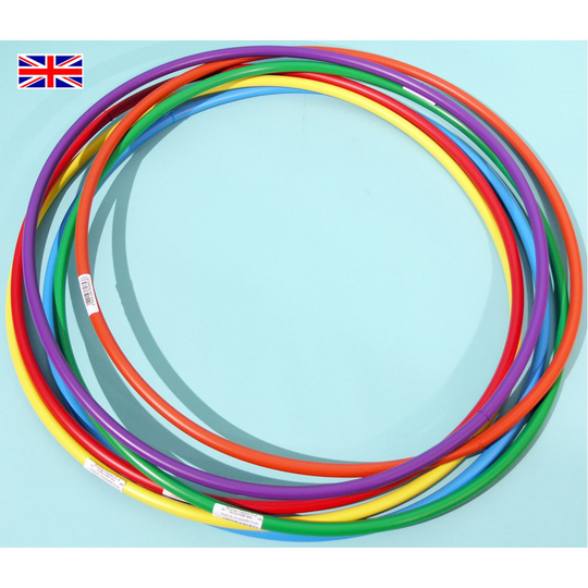 Hula hoops by Witzigs Games 6x600mm in 6 colours