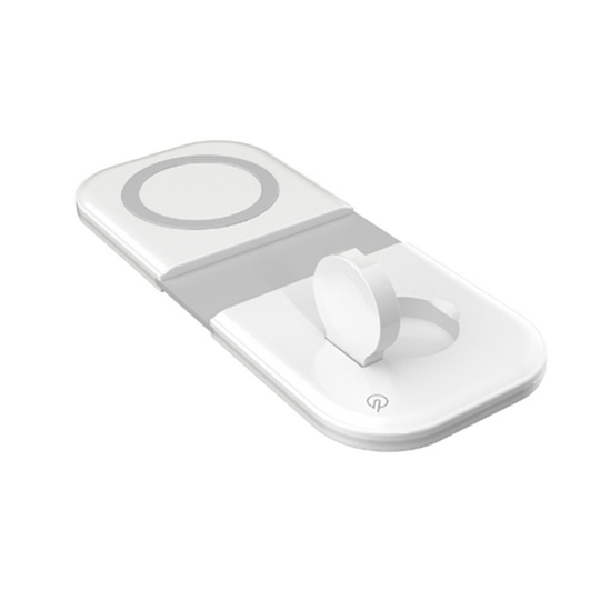 S33 2 In 1 Folding Dual Magnetic Magsafe Wireless Charging Charger for Apple Mobile Phone Watch Iphone