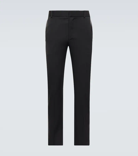 Wool slim pants