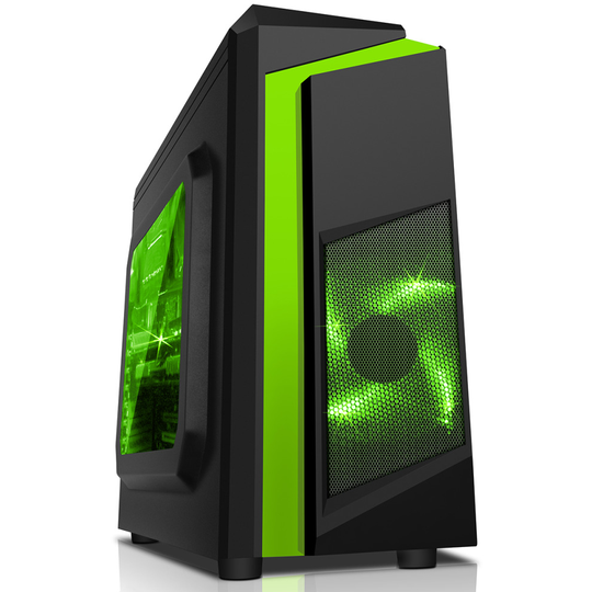 F3 GREEN Gaming PC Tower Only-i5 16GB RAM 1TB GT1030