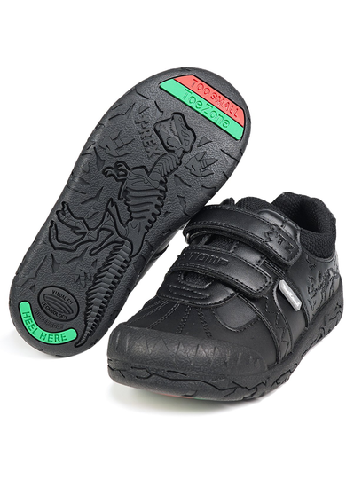 ToeZone Black Dinosaur Shoe - 13 Infant