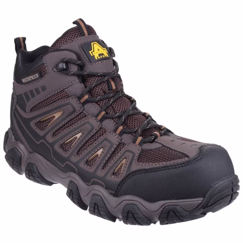Amblers Safety AS801 Waterproof Non-metal Safety Hiker Brown Size 7
