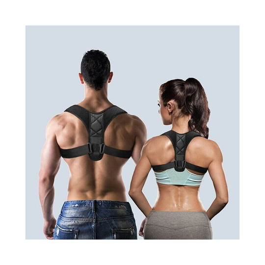 (XL) Brace Support Belt Adjustable Back Posture Corrector Clavicle Spine Correction