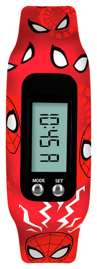 Disney Marvel Kids Spiderman Red Silicone Strap Step Tracker