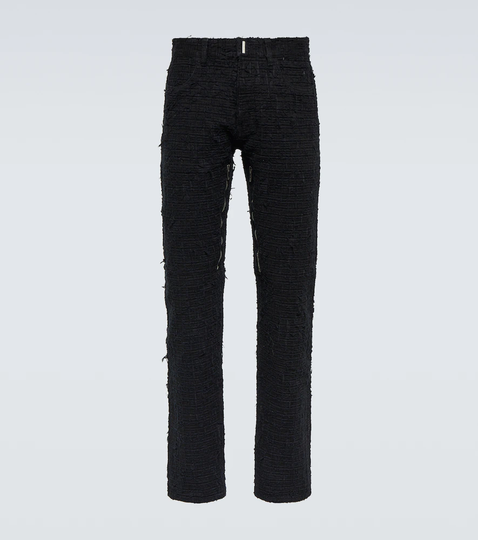 4G distressed slim jeans