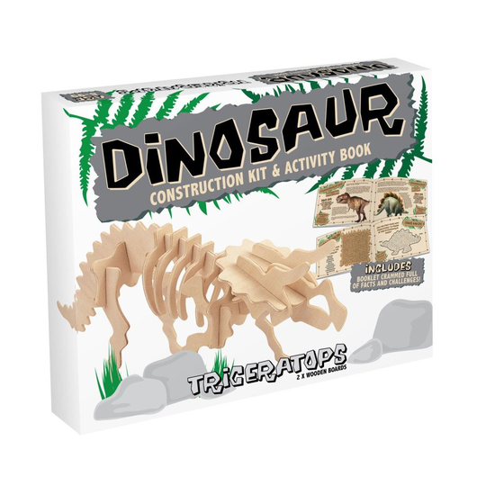 Dinosaur Construction Kit & Activity Book - Triceratops