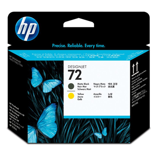 HP Hp 72 Matte Black And Yellow 943PRZ7- you get 2