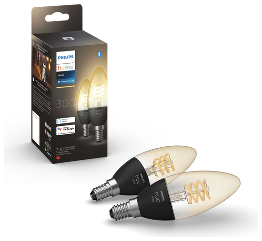 Philips Hue E14 White LED Smart Filament Candle Bluetooth