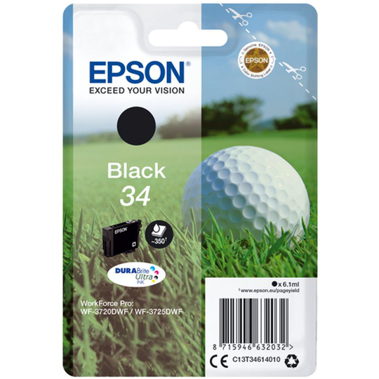 Epson Ink Low Volume Single Black 34 DURABrite Ultra Ink