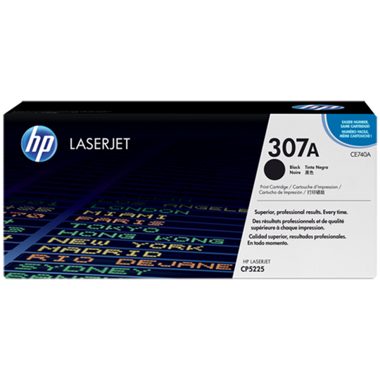 HP 307A Black Standard Capacity Toner 7K pages for Color LaserJet CP5225 - CE740