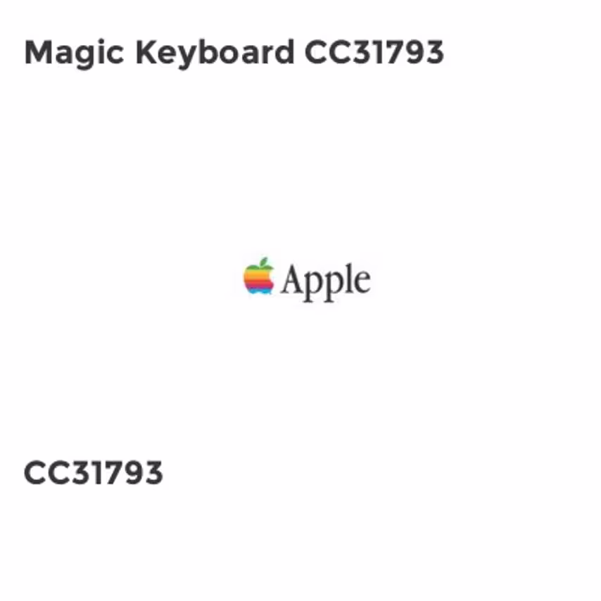 Apple Magic Keyboard CC31793- you get 2