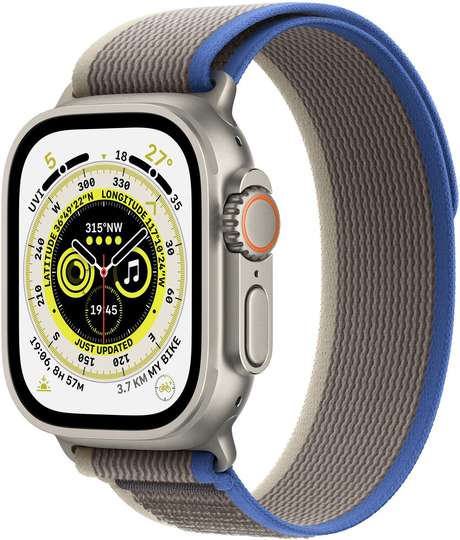 Apple Watch Ultra GPS+Cell 49mm Titanium Case Blue/Grey -M/L